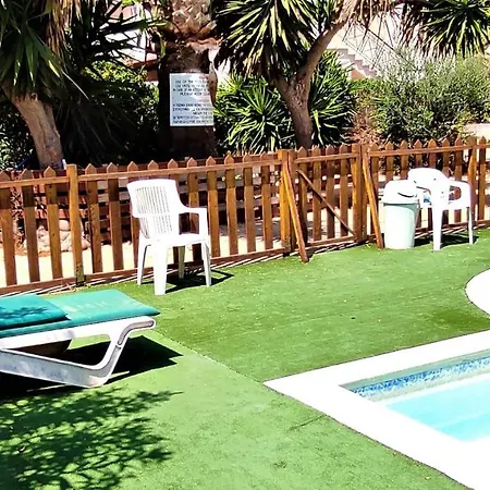 Beach And Pool With Deck, Outdoor Furniture And Stone Bbq * Oroklini