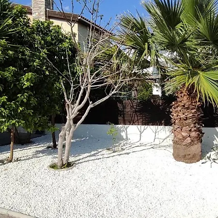 Beach And Pool With Deck, Outdoor Furniture And Stone Bbq * Oroklini